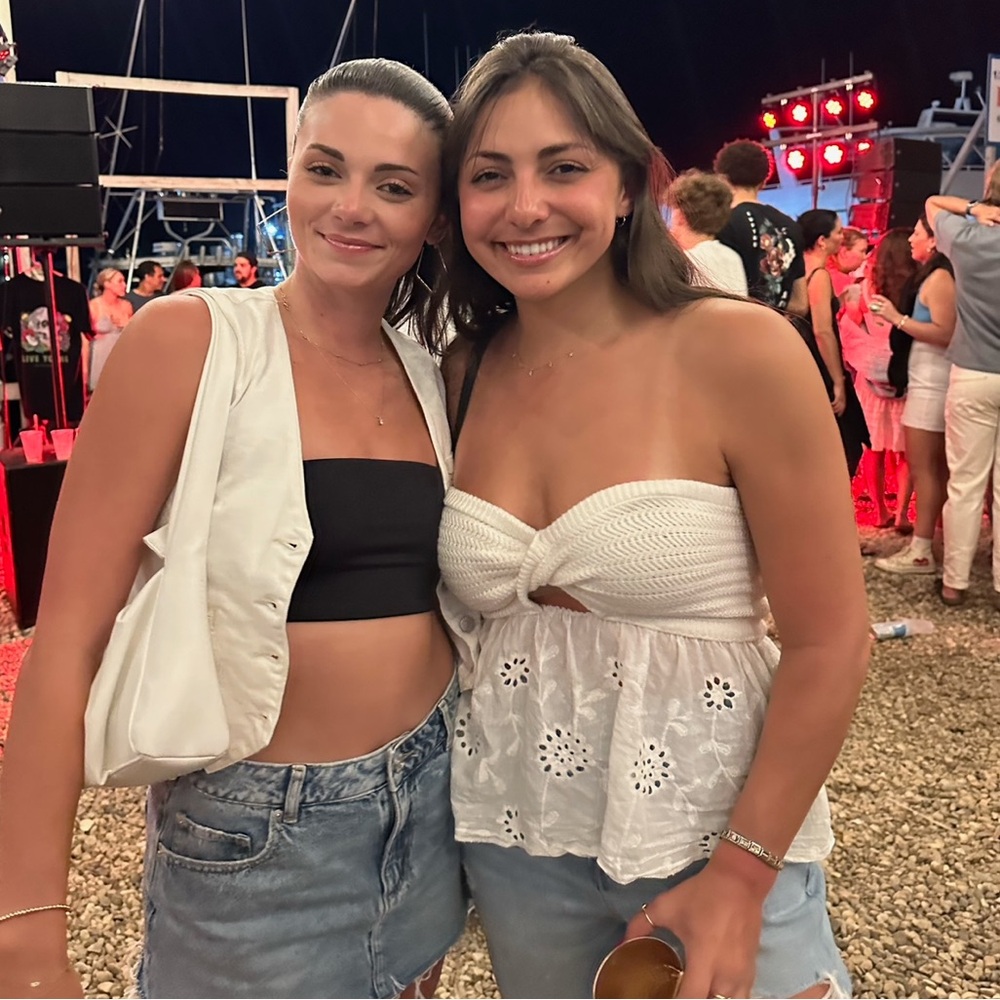 White strapless top